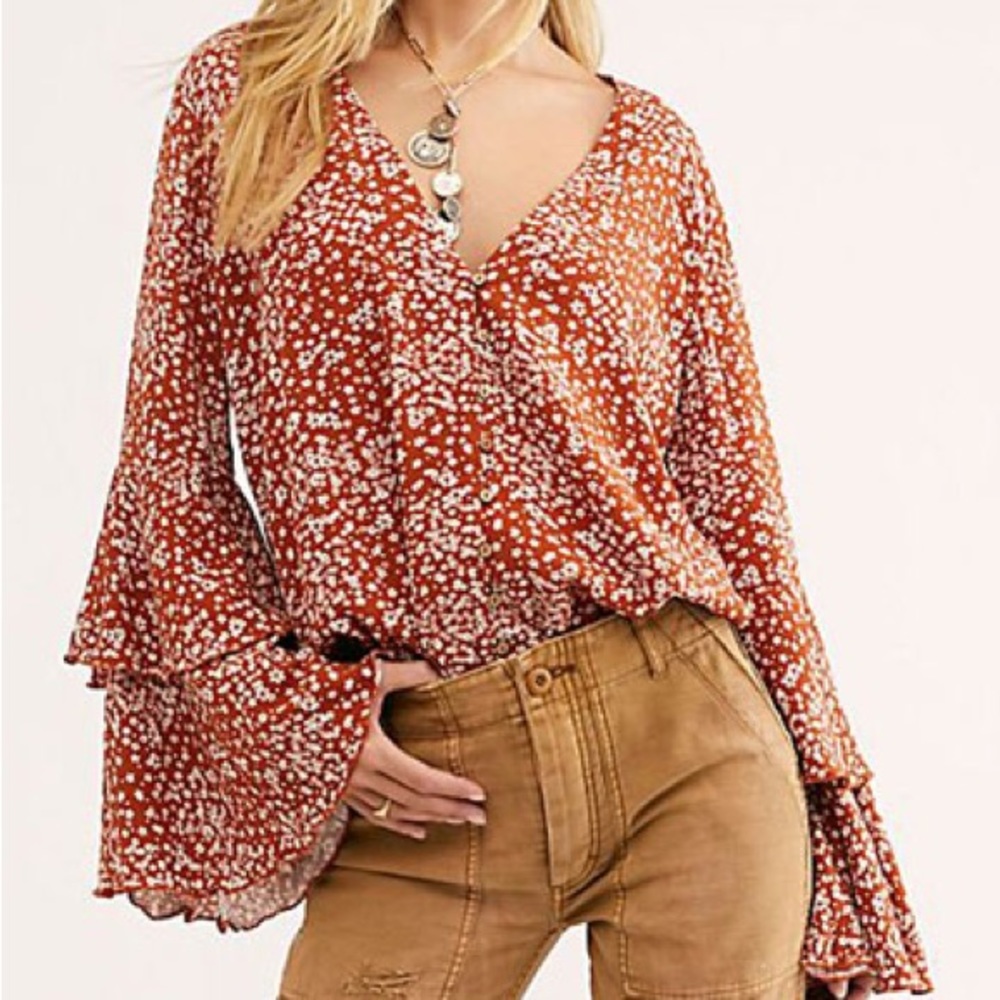 Free People ditsy bodysuit